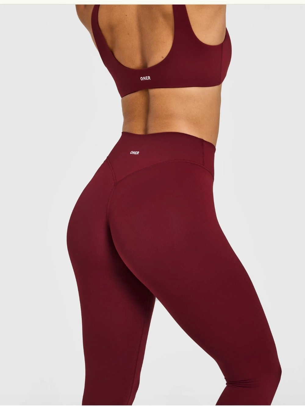 Oner Active Women's Sculpting High-Rise Leggings in Burgundy